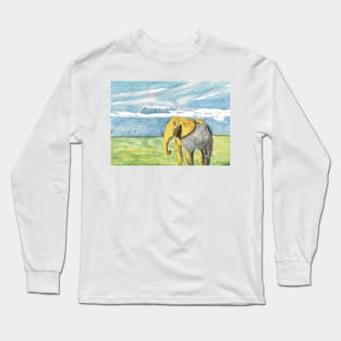 Elephant in Tanzania Long Sleeve T-Shirt